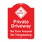 Signmission No Turn Around Or Trespassing W/ No Outlet Heavy-Gauge Aluminum Sign, 24" H, RW-1824-9945 A-DES-RW-1824-9945 - alternate 1